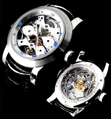 The watch is made by Girard-Perregaux, it has a 75-hour power reserve ...