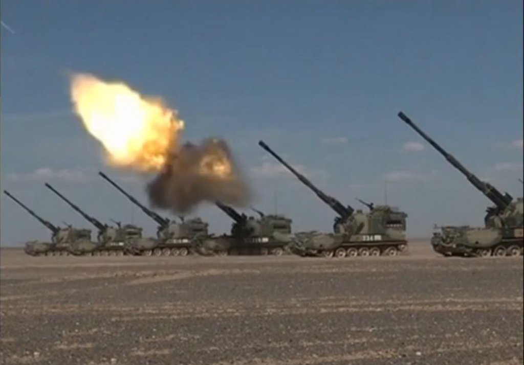 Chinese PLZ05 155mm SelfPropelled Howitzer in Action Chinese