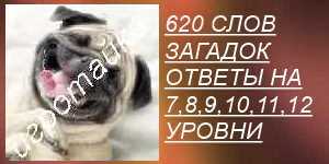 правильные ответы на 7, 8, 9, 10, 11, 12 уровни 620 слов загадок все ответы на 7, 8, 9, 10, 11, 12 уровни