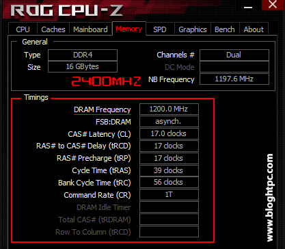 CPU-Z HyperX FURY DDR4 RGB