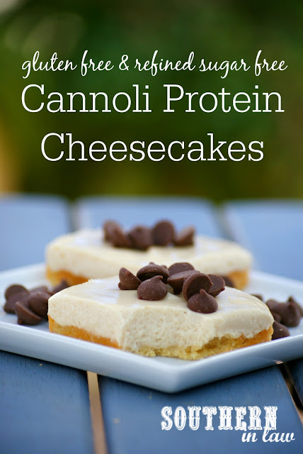 Healthy Cannoli Protein Cheesecake Recipe - low fat, gluten free, high protein, refined sugar free, low carb, grain free, clean eating friendly, healthy