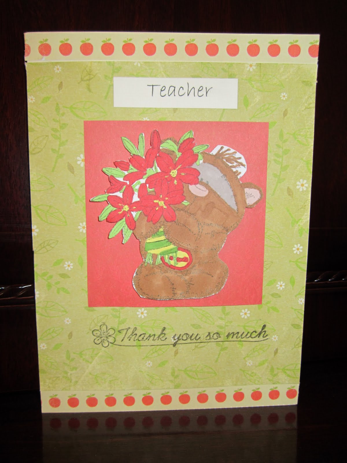 hayley goes handmade thank you teacher card