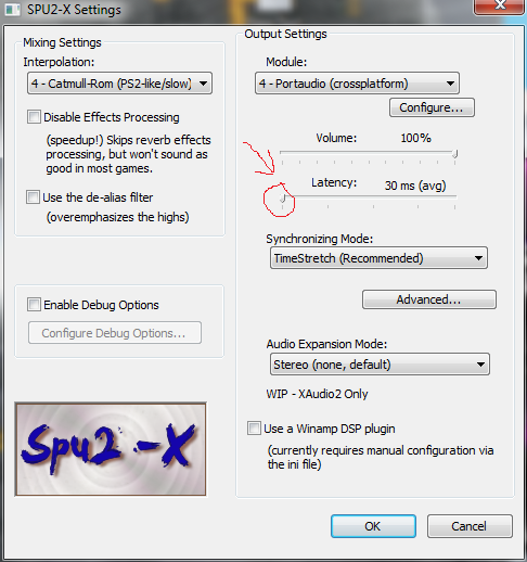 settings audio pcsx2