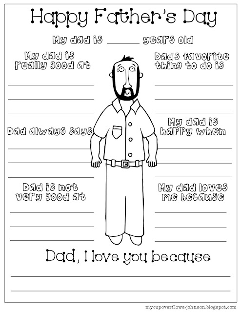 free father's day coloring pages and worksheets for kids