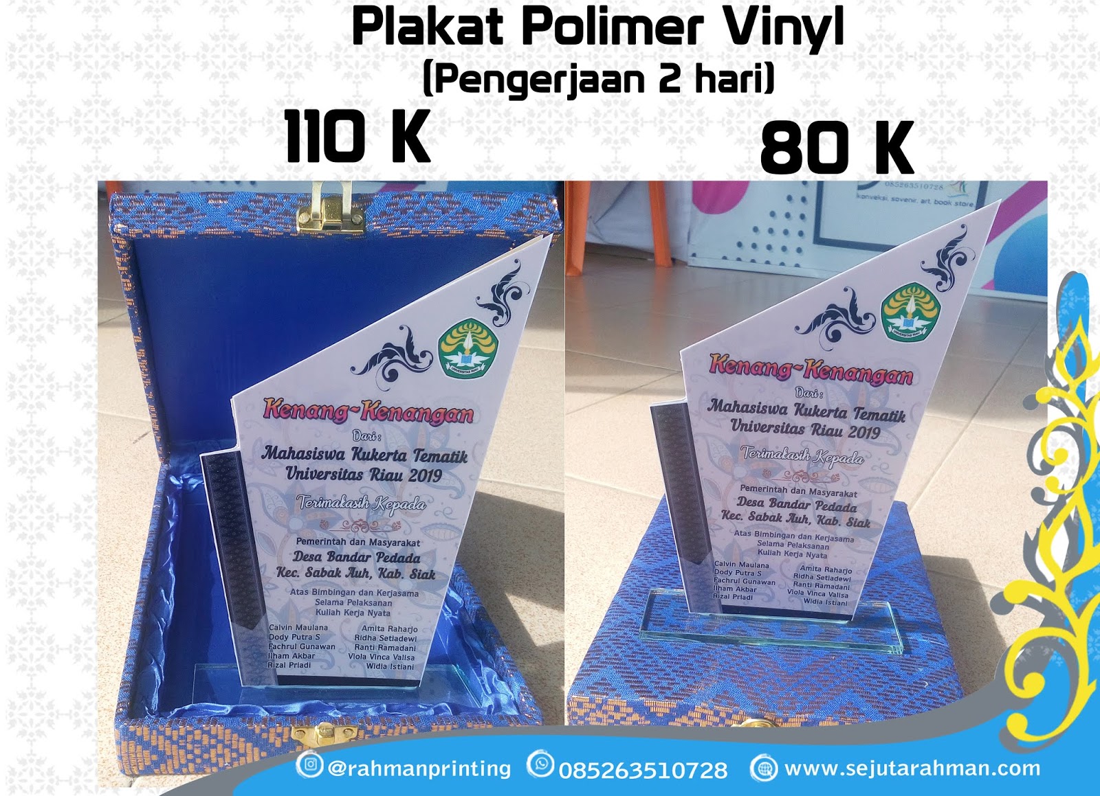 Contoh Kalimat Plakat Kenang Kenangan – denah