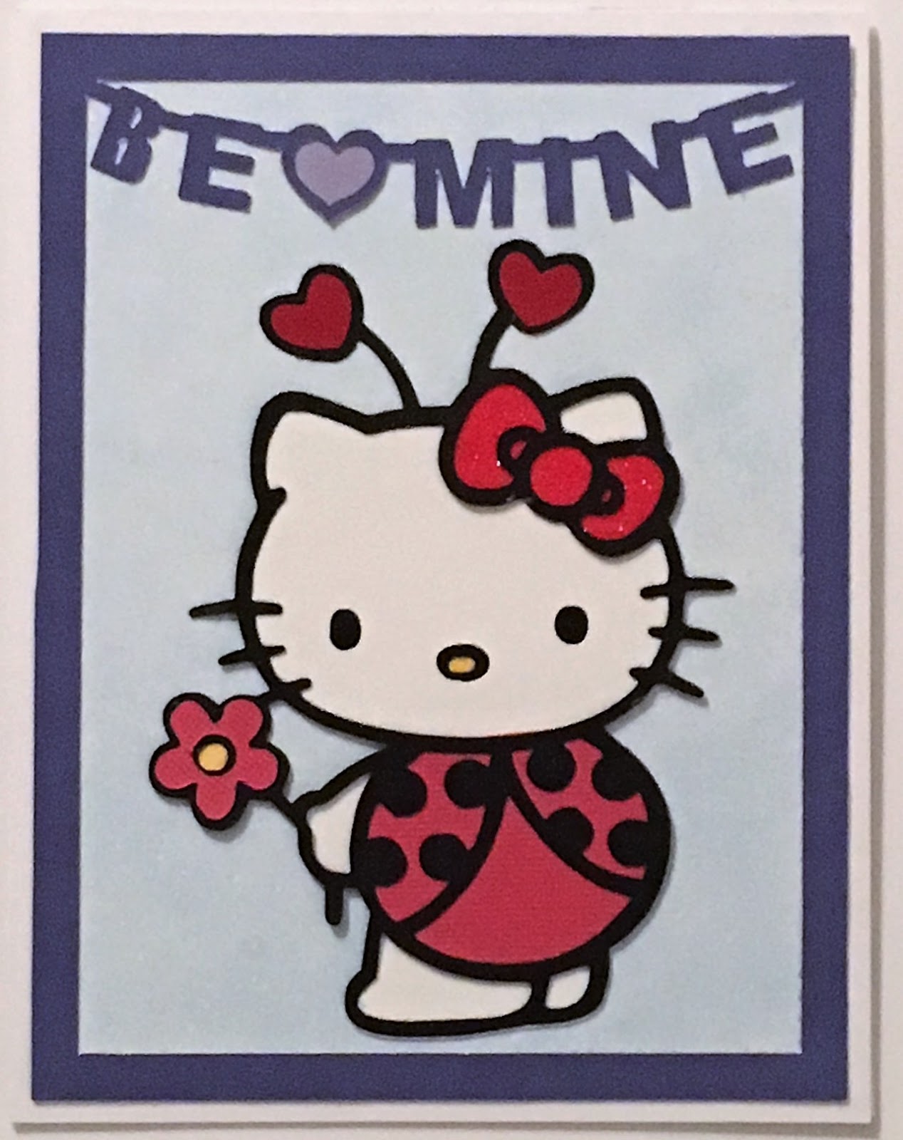 scrap-ali ever after: Hello Kitty Love Bug Valentine's Day Cricut Card