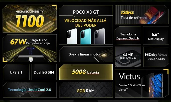 POCO X3 GT EN PERÚ POCO X3 GT EN PERÚ