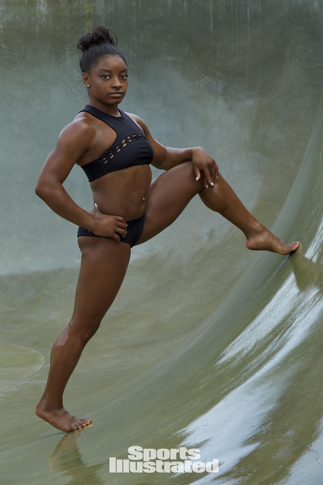 Her Calves Muscle Legs: Sports Illustrated Swimsuit Simone Biles.
