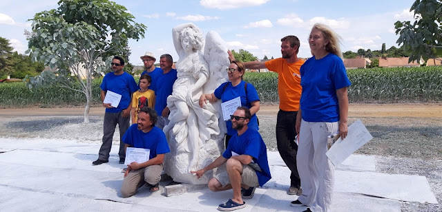 #archange Gabrielle# archange gabriel#ange#angel#angelo#sculpture en pierre# stone sculpture#scultura# Emmanuel Sellier 