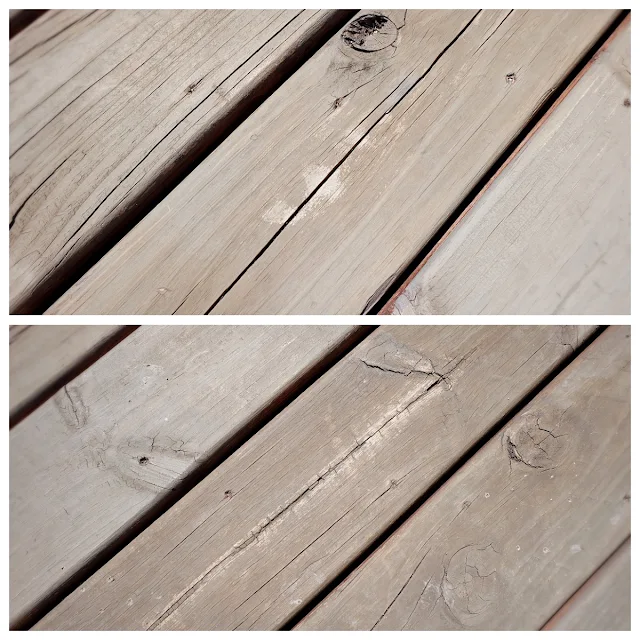 spots in wood deck stain