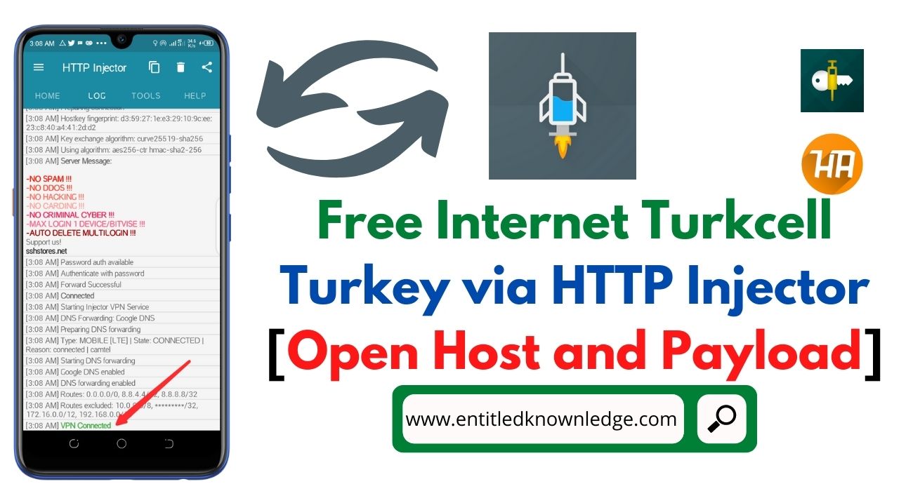 Free Internet For Turkcell Turkey via HTTP Injector, HTTP Custom, OpenTunnel