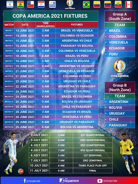copa america fixtures 2021 free download