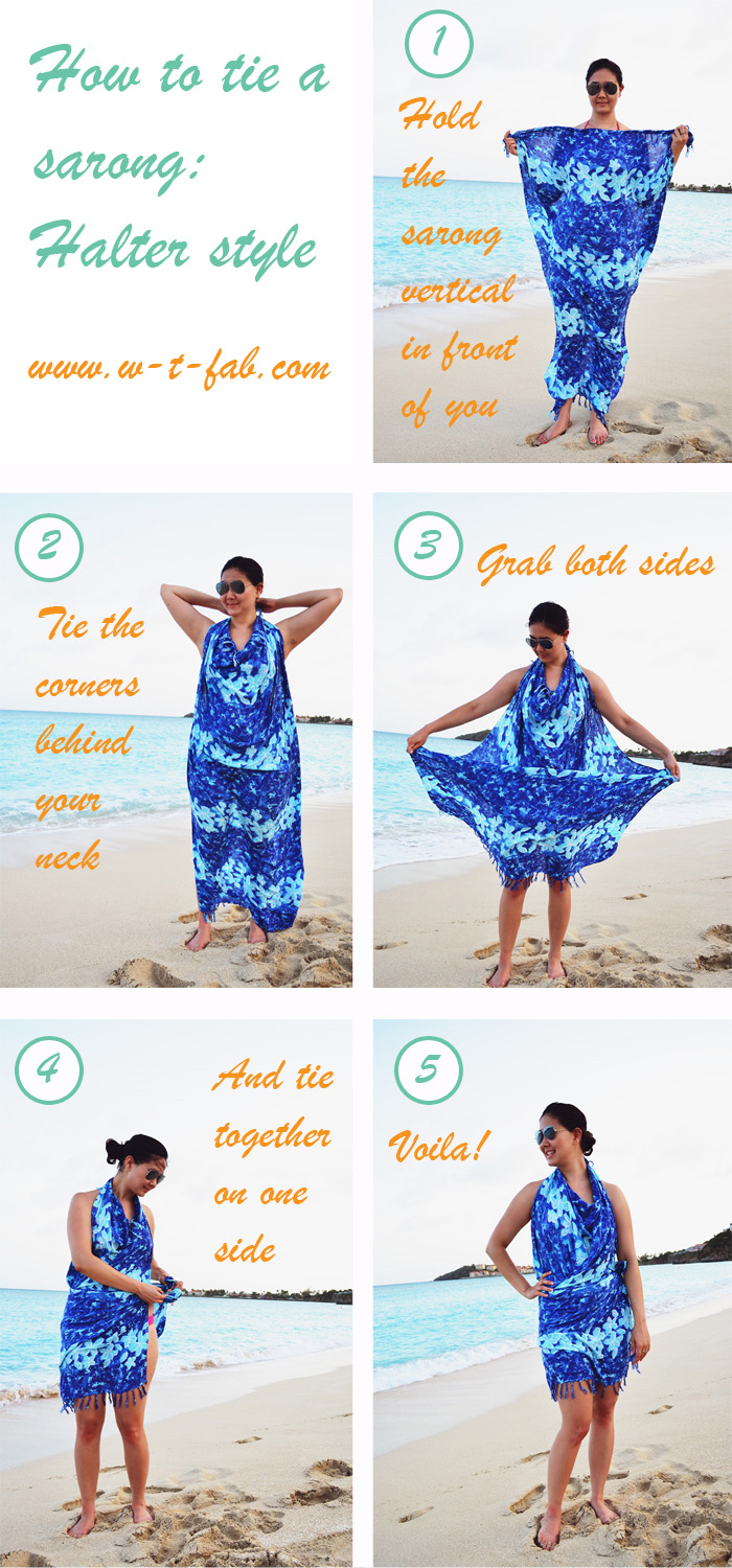 WTFab: How to tie a sarong ~ Halter style