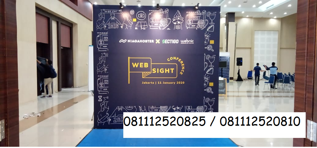 SEWA BACKDROP R8 PARTISI PAMERAN SEMINAR BEKASI
