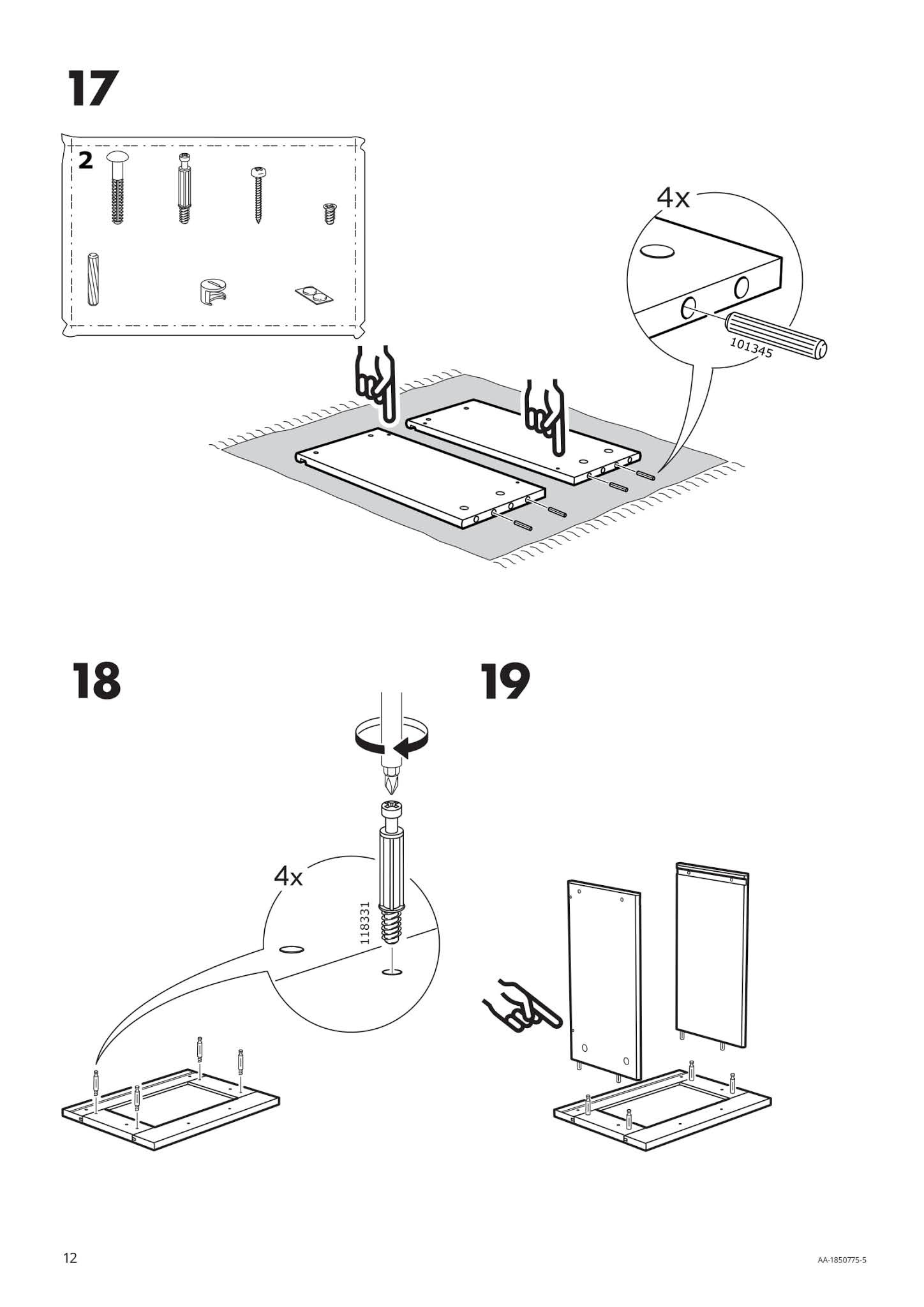 IKEA BRIMNES bedside table assembly guide