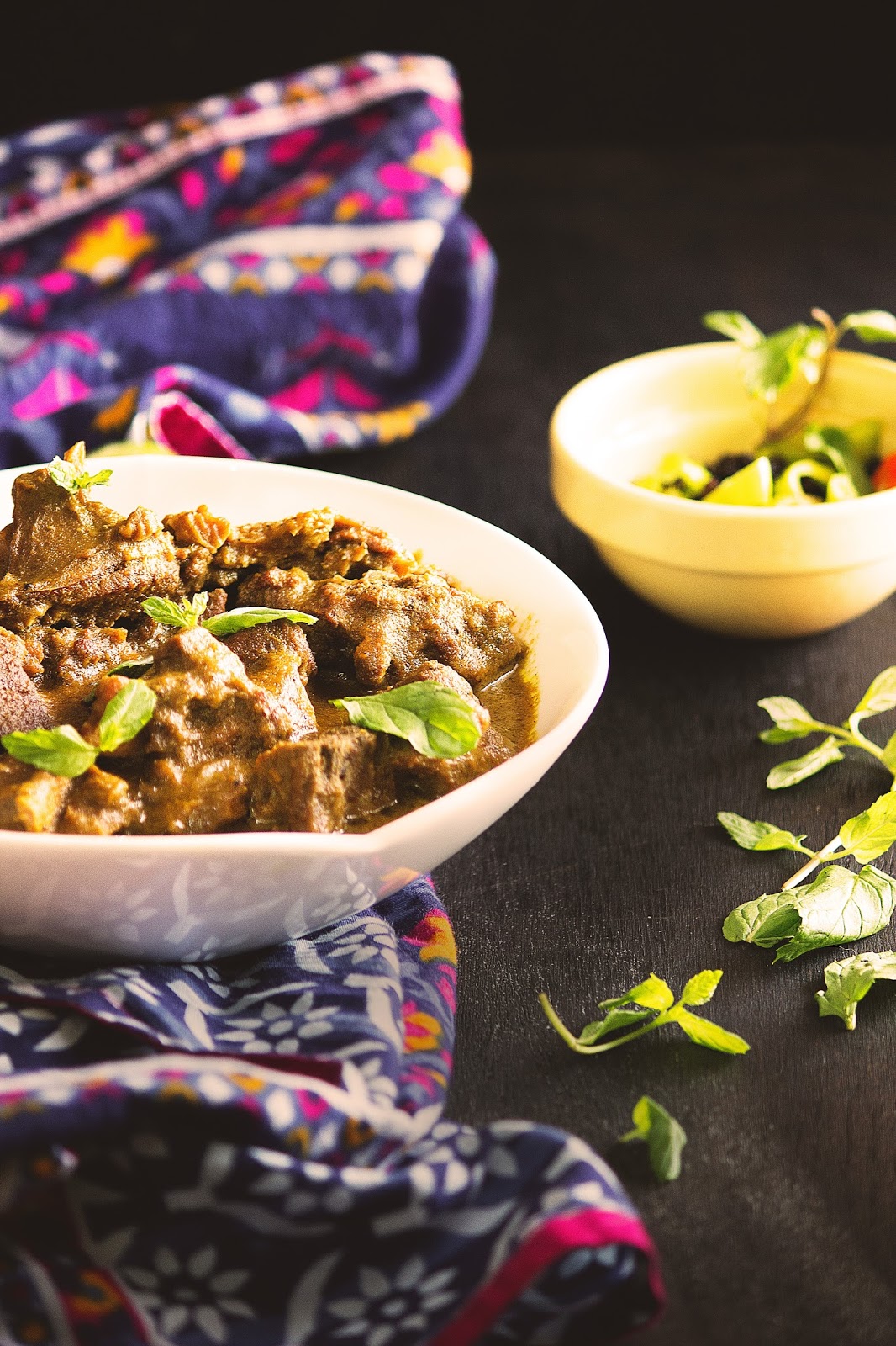 Kacha Lanka Mangsho / Green Chilli Mutton Curry