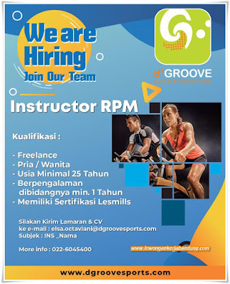 Lowongan Kerja Bandung Instructor RPM dGroove Sports