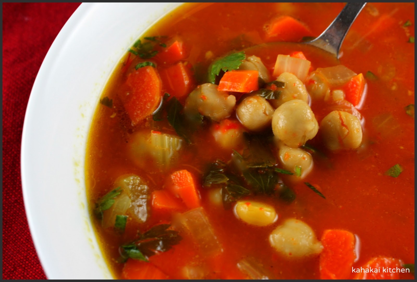 Kahakai Kitchen: Chickpea & Garlic Soup with Romesco Sauce: Repurposing ...