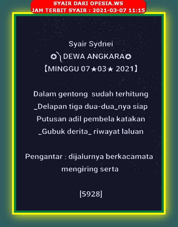 PREDIKSI SIDNEY
