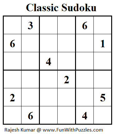 Classic Sudoku (Mini Sudoku Series #43)