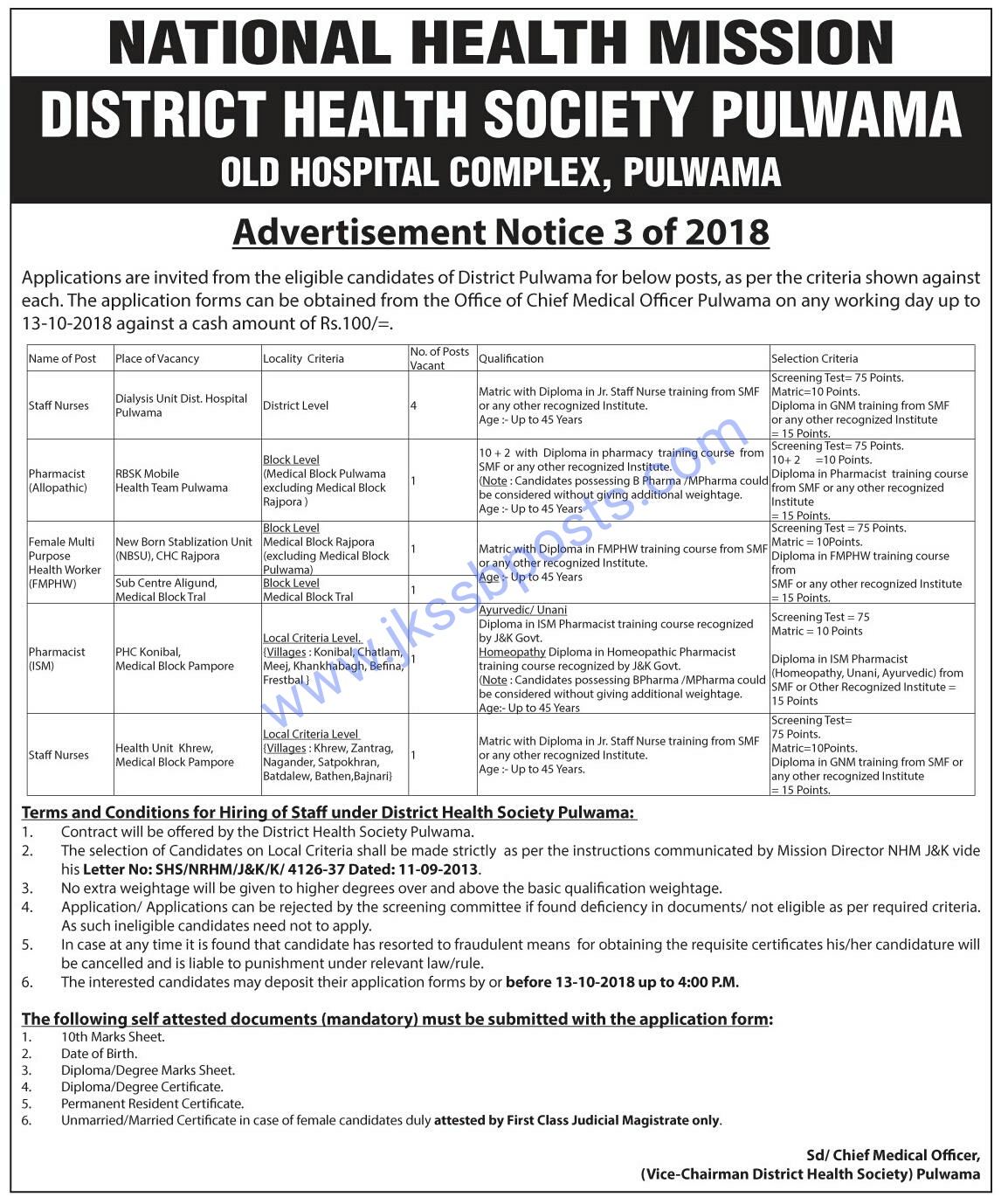 Few jobs in J&K this week Jobs in J&K Government Jobs Jobs in