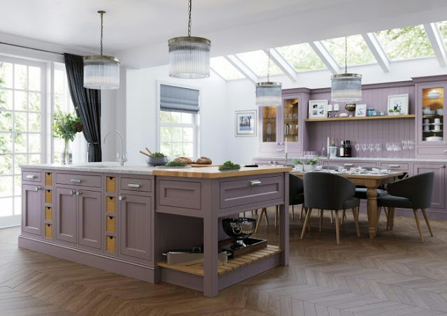 purple kitchen designs