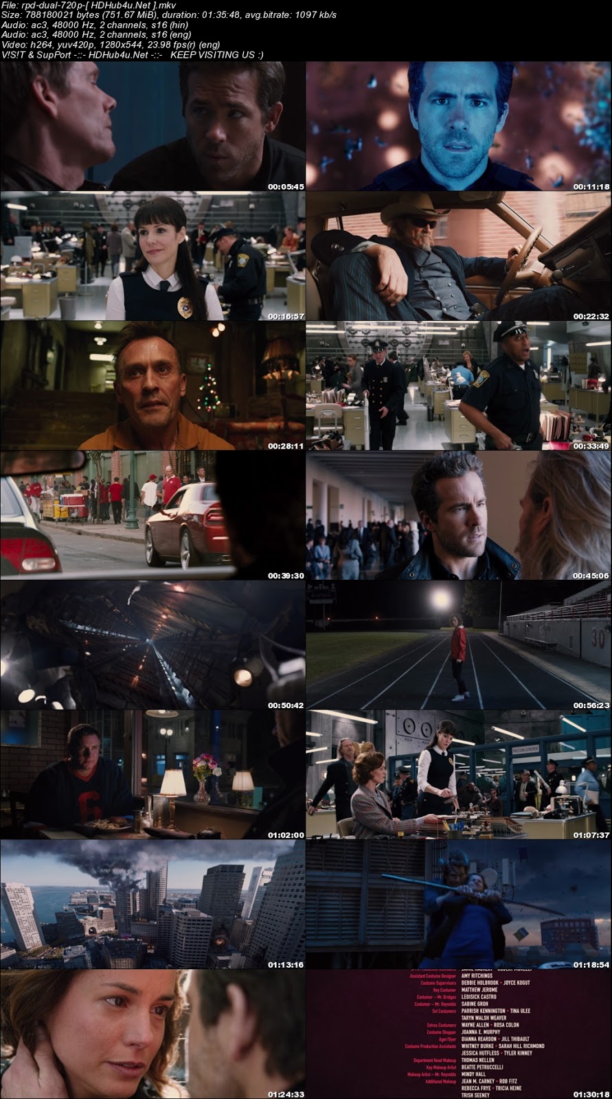 R.I.P.D. (2013) Hindi Dual Audio BluRay 720p 700MB Download