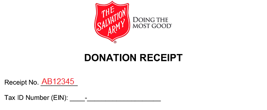 Salvation Army Donation Spreadsheet | Resume Template