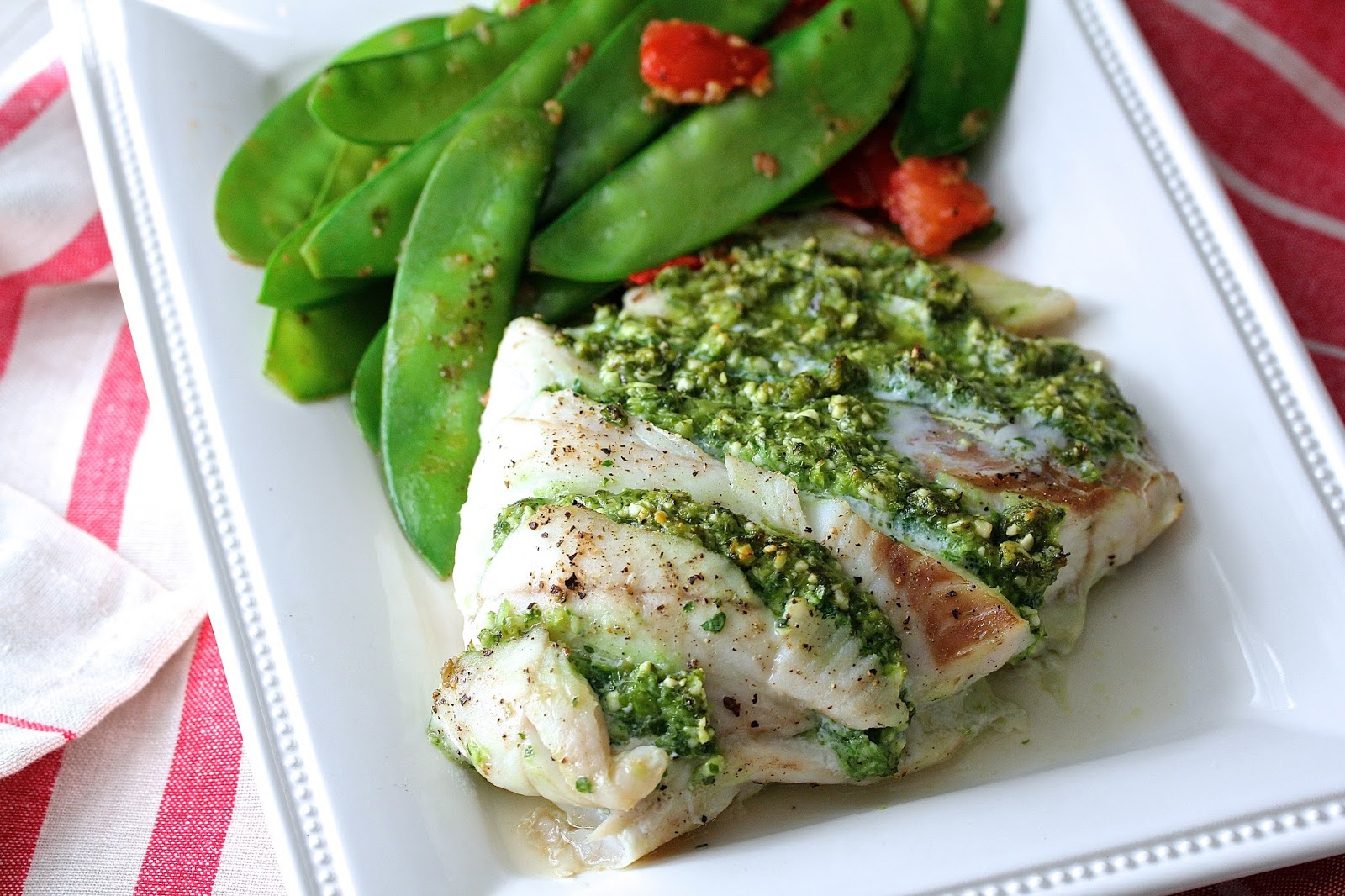 Kale and Feta Pesto Stuffed Cod Karen's Kitchen Stories