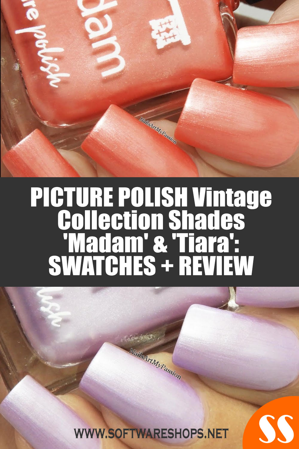 PICTURE POLISH Vintage Collection Shades 'Madam' & 'Tiara'