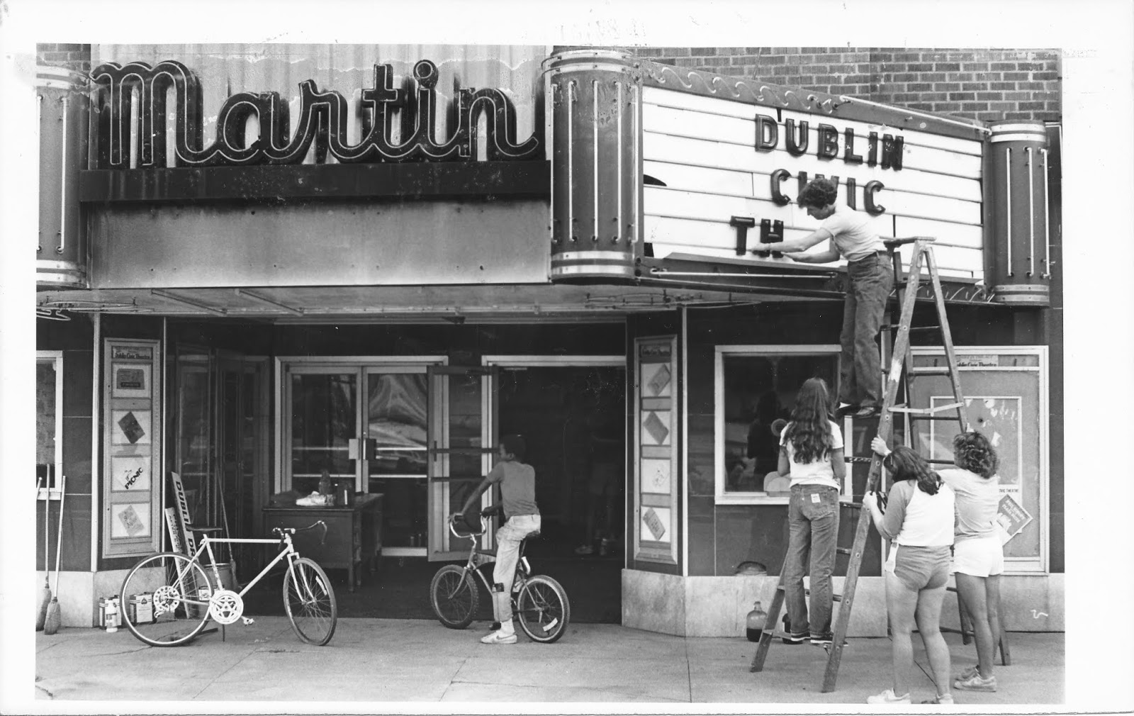 IMAGES OF OUR PAST THE RETURN OF THE MARTIN MOVIE THEATER MARQUEE