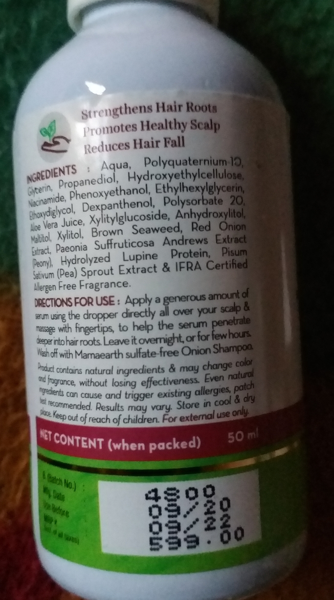 Mamaearth Onion Oil Scalp Serum Review RJ PRO REVIEWS