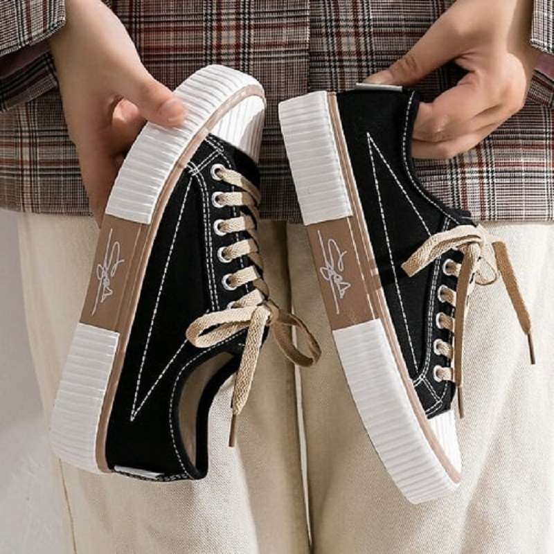 Giày Thể Thao Nữ Q-001, thiết kế đơn giản, màu sắc trẻ trung