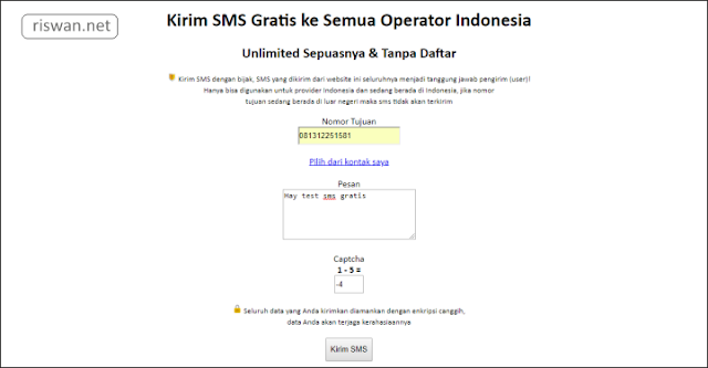 Cara Kirim SMS Gratis All Operator Indonesia Terbaru 2018