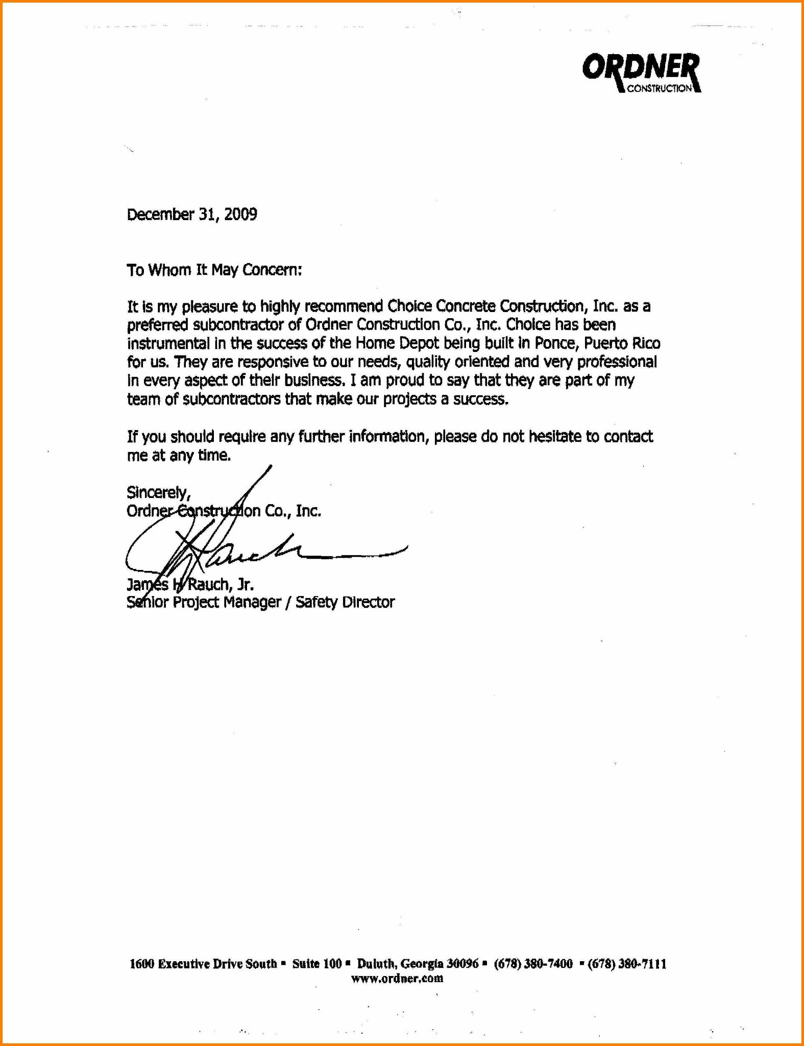 General Letter Of Recommendation - Formal Letter
