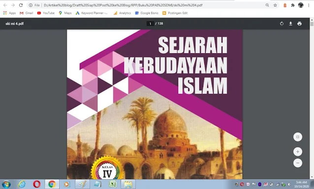 Buku Siswa SKI kelas 4 sesuai kma 183 tahun 2019