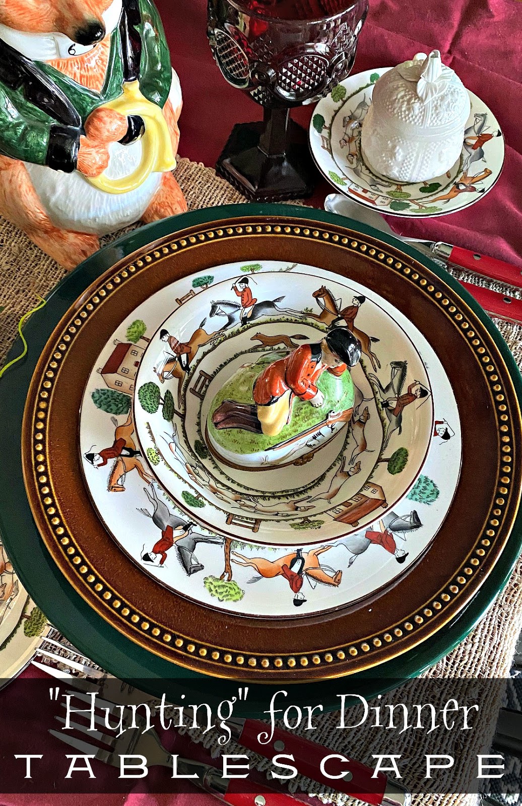 OllaPodrida "Hunting" for Dinner Tablescape