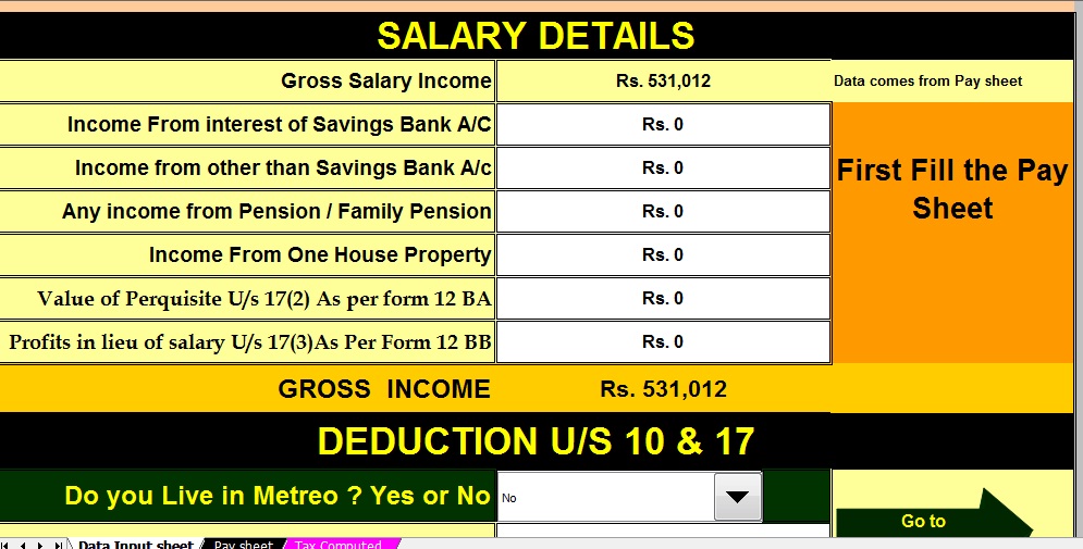 tax calculation