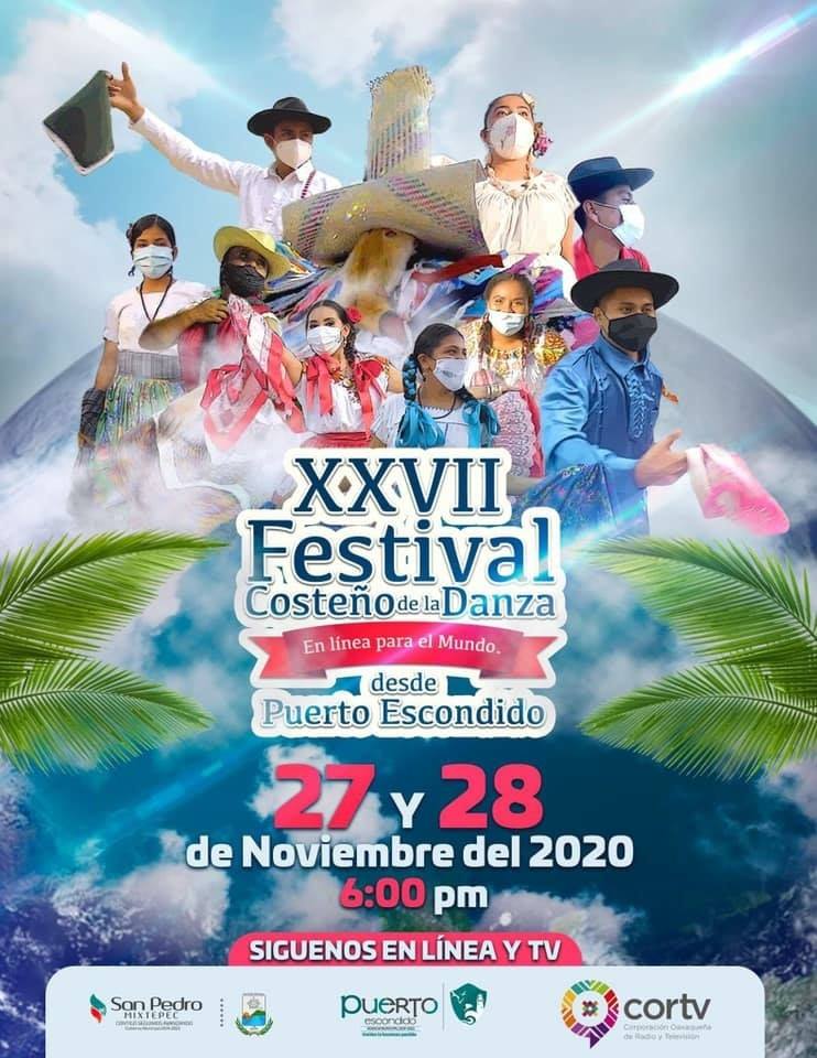 Actividades del Festival Costeño de la Danza 2020 en Puerto Escondido