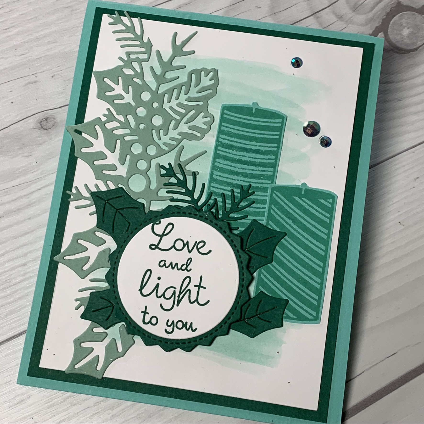 Christmas Card idea using Stampin' Up! Sweetest TIme Stamp Set