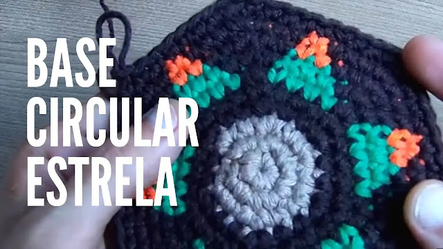 Base Circular con Diseño para Mochila a Crochet