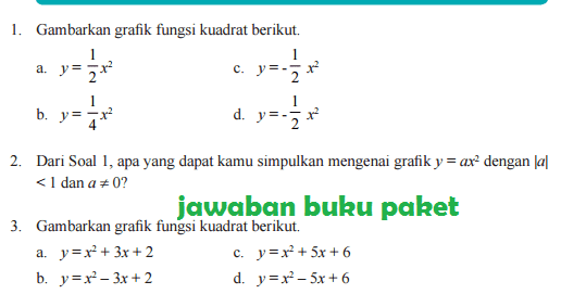 Lengkap Kunci Jawaban Buku Paket Matematika Latihan 2 2 Grafik Fungsi Kuadrat Halaman 92 93 Kelas 9 Kurikulum 2013 Kunci Jawaban Buku Paket Terbaru Lengkap Bukupaket
