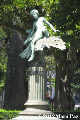 angel sculpture in Porto garden