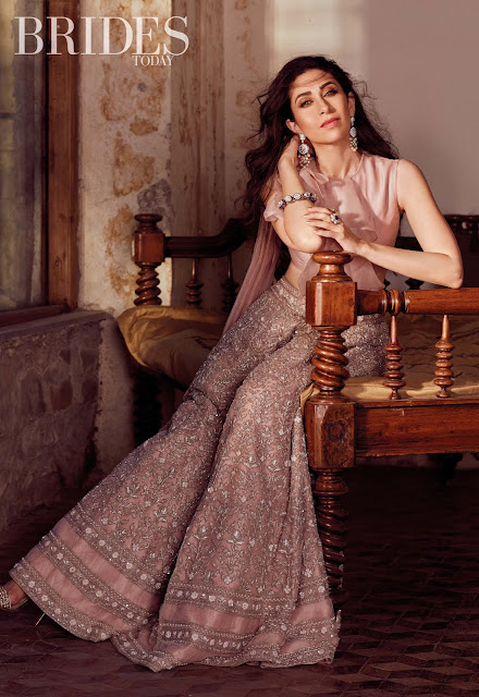 Karishma Kapoor wearing all looks by Ridhi Mehra for the cover story of Brides Today magazine