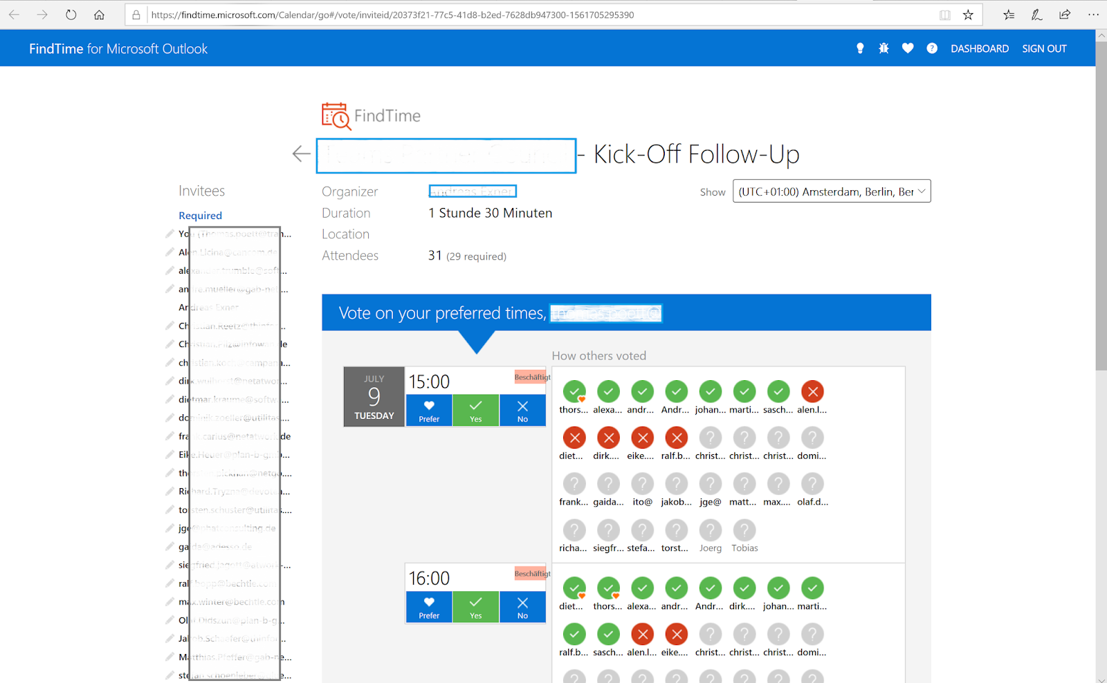Find Time with Microsoft Teams Meeting