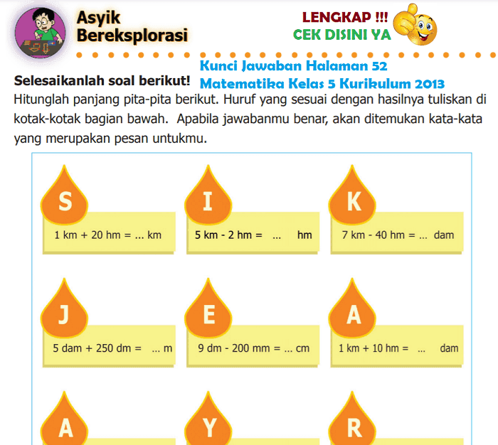 Lengkap Kunci Jawaban Halaman 52 Matematika Kelas 5 Kurikulum 2013 - Simple News Kunci Jawaban Lengkap Terbaru