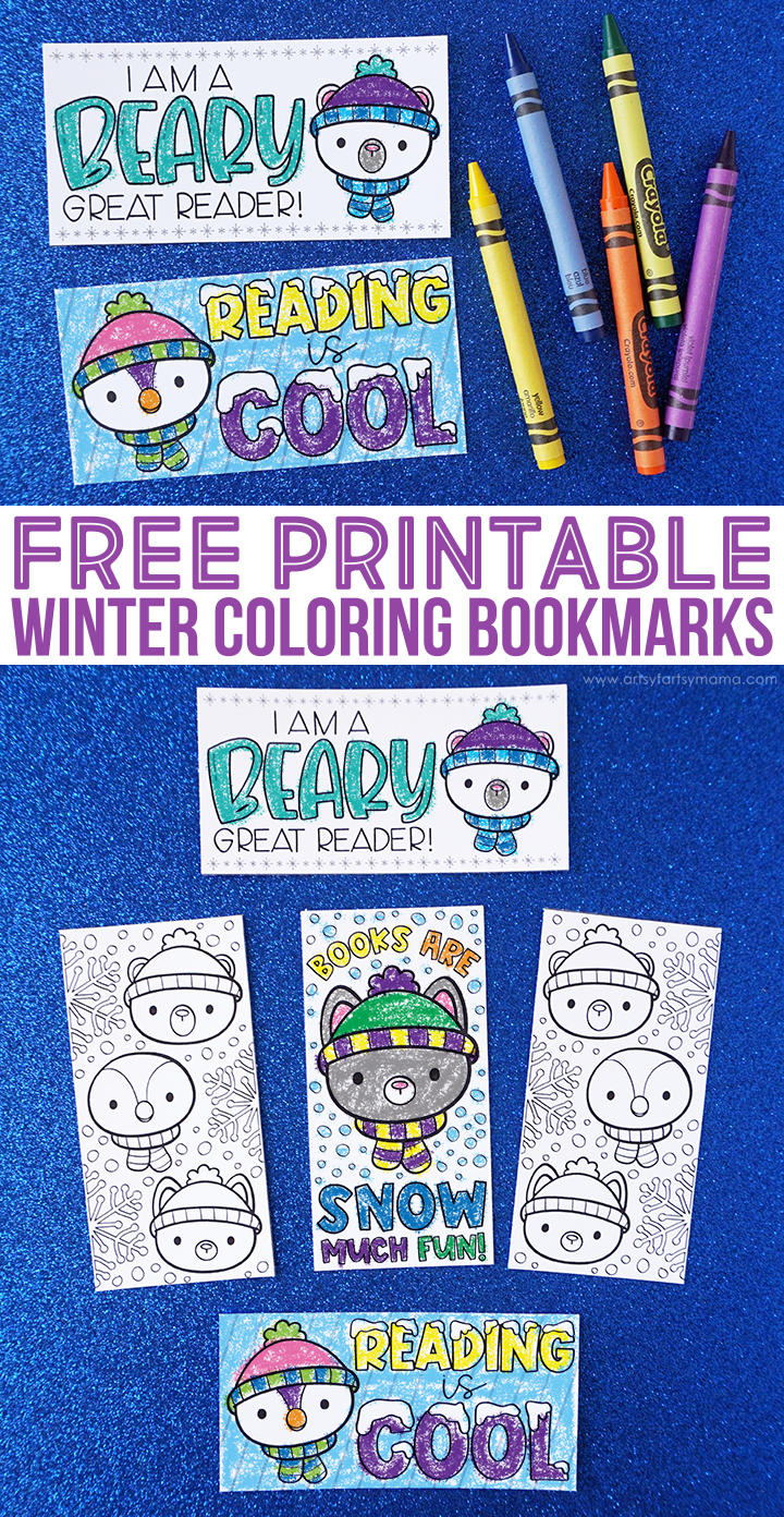 Free Printable Coloring Bookmarks Templates Winter