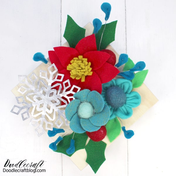 How to Make Felt Flower Holiday Decor