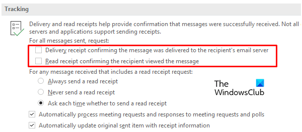 Cómo configurar el recibo de lectura en el sitio web de Outlook en la configuración