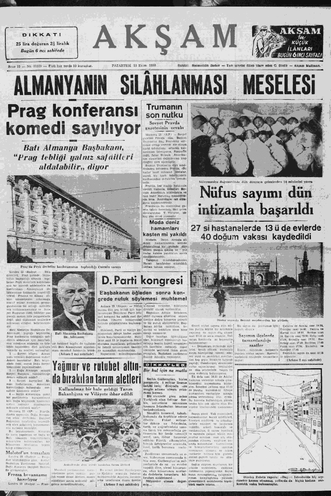 23 Ekim 1950 Aksam Tam Metin 23 Ekim 1950 Aksam Tam Metin